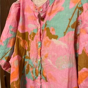 Vibrant Floral Button-Up Dress
